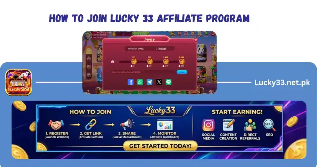 How to join Lucky 33 Affiliate or Referral Program