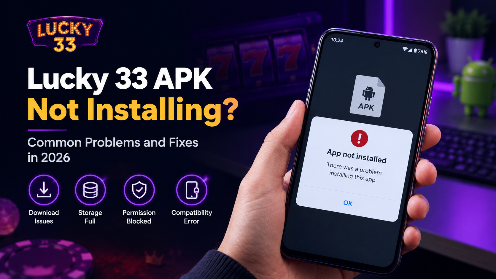 Lucky 33 APK not installing on Android