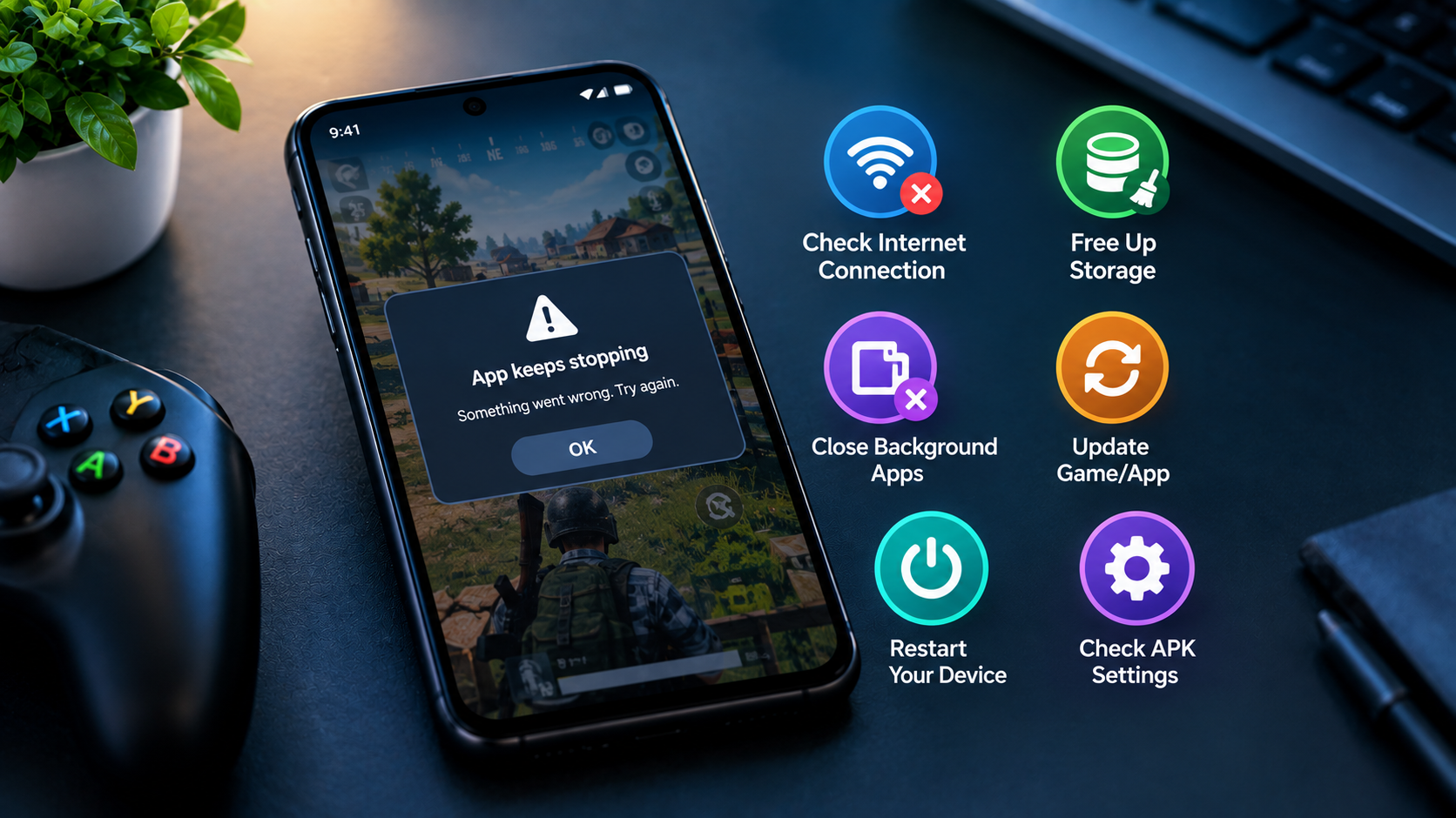 Android game crash troubleshooting