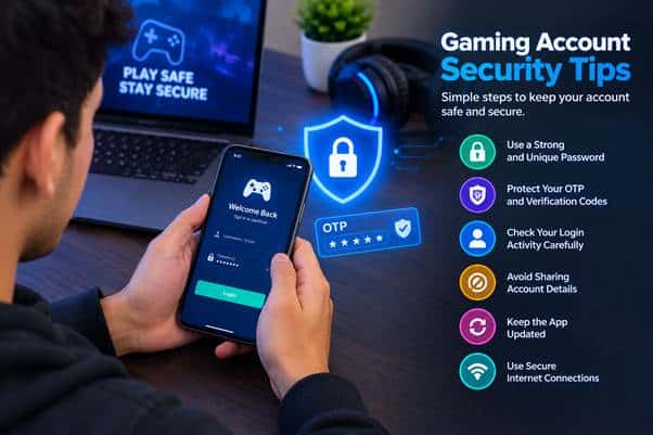Gaming account security tips for protecting passwords, OTPs, and login details
